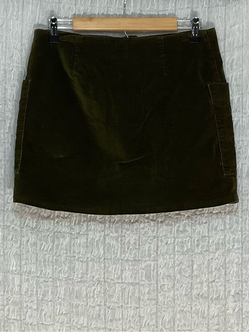 BDG Urban Outfitters Olive Green Button Front Utility Mini Skirt Size Medium - Picture 6 of 6
